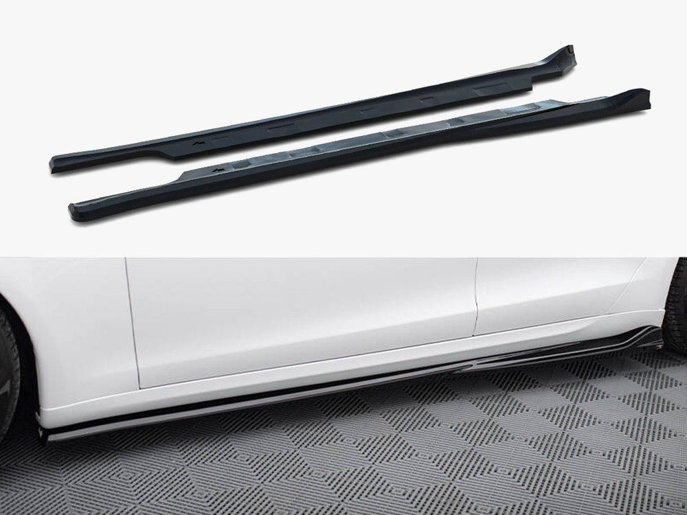 Side Skirts Diffusers V.1 compatible with Tesla Model S Plaid Mk1 Facelift