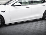 Side Skirts Diffusers V.1 compatible with Tesla Model S Plaid Mk1 Facelift