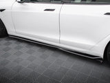 Side Skirts Diffusers V.1 compatible with Tesla Model S Plaid Mk1 Facelift