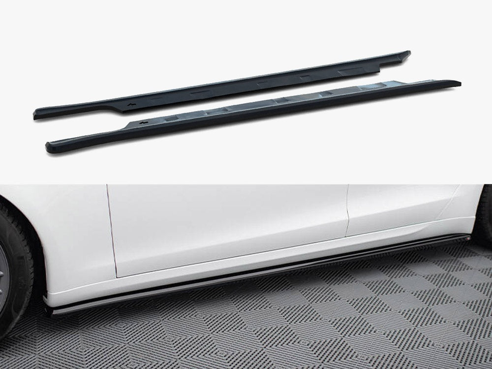 Side Skirts Diffusers V.2 compatible with Tesla Model S Plaid Mk1 Facelift