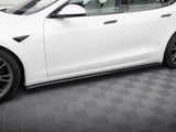 Side Skirts Diffusers V.2 compatible with Tesla Model S Plaid Mk1 Facelift