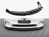 Front Splitter V.1 compatible with Tesla Model S Plaid Mk1 Facelift