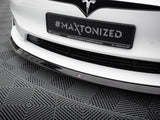 Front Splitter V.2 compatible with Tesla Model S Plaid Mk1 Facelift