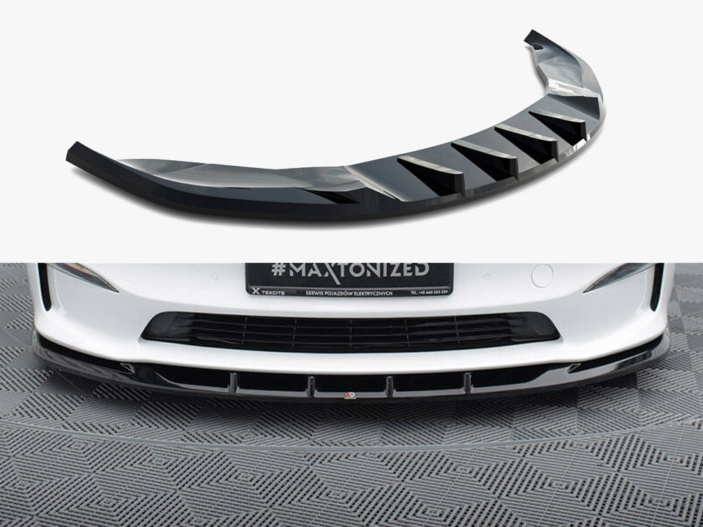Front Splitter V.3 compatible with Tesla Model S Plaid Mk1 Facelift