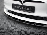 Front Splitter V.3 compatible with Tesla Model S Plaid Mk1 Facelift