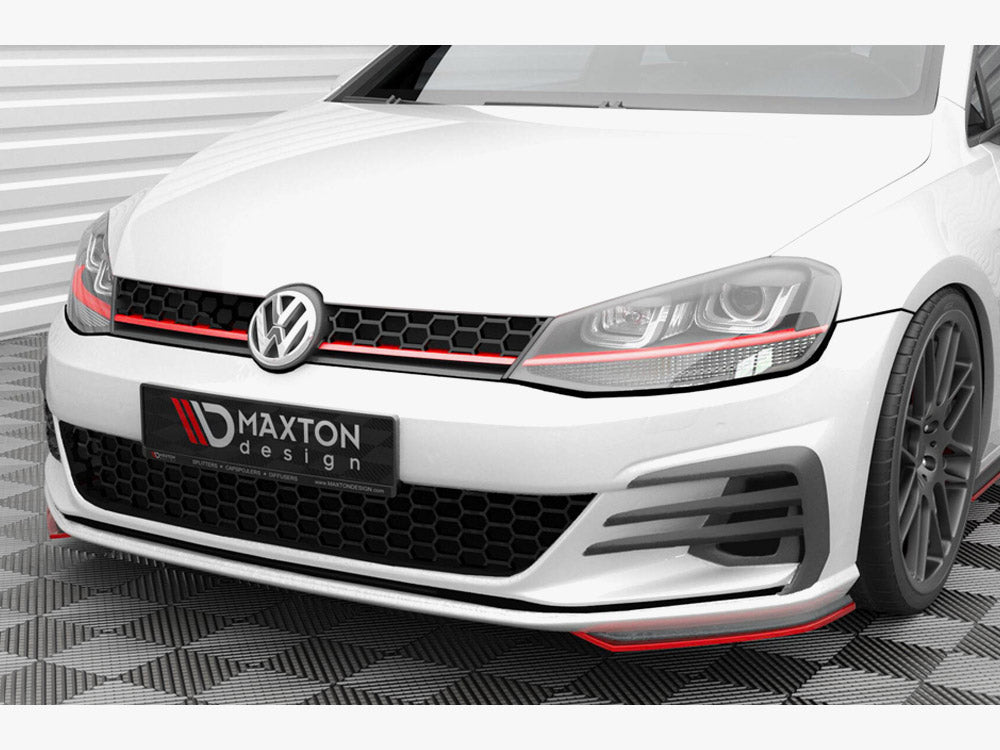 Front Side Splitters compatible with Volkswagen Golf GTI / GTD Mk7 Facelift