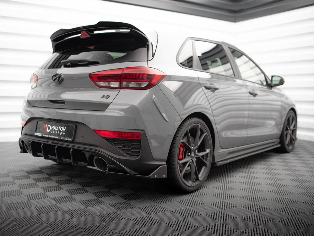 Rear Side Splitters V.4 + Flaps compatible with Hyundai i30 N Hatchback Mk3 Facelift