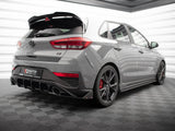 Rear Side Splitters V.4 + Flaps compatible with Hyundai i30 N Hatchback Mk3 Facelift