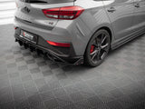 Rear Side Splitters V.4 + Flaps compatible with Hyundai i30 N Hatchback Mk3 Facelift