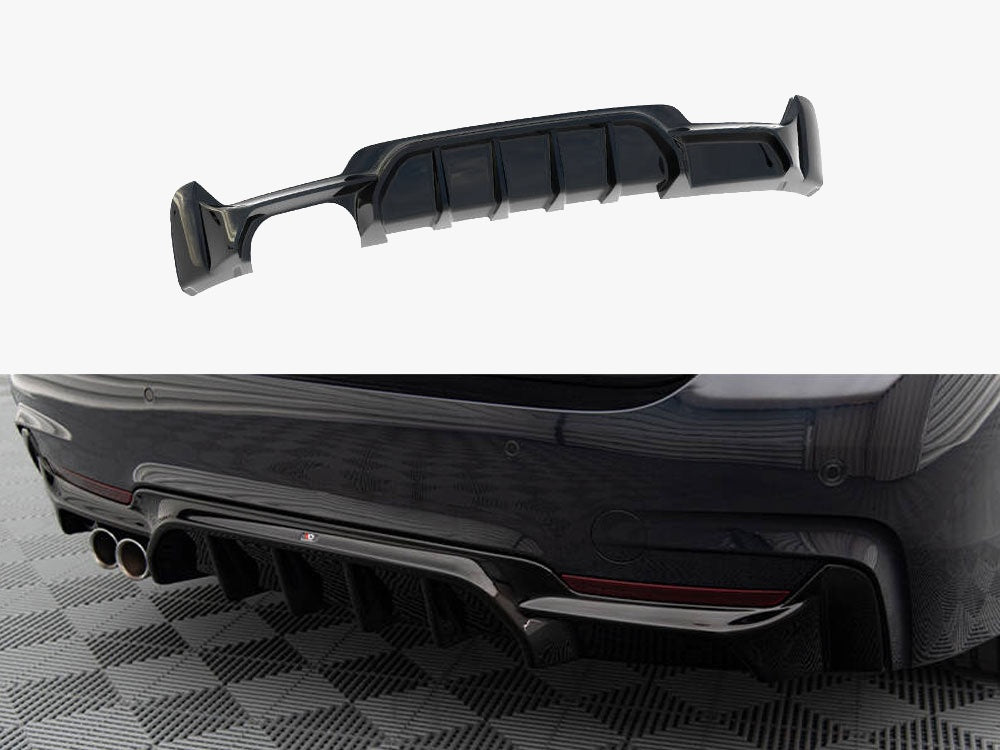 Rear Valance compatible with BMW 4 Coupe / Gran Coupe / Cabrio M-Pack F32 / F36 / F33 (Version with exhaust on one Side)