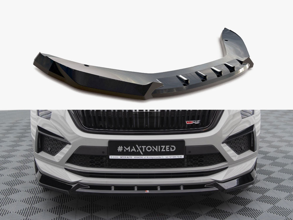 Front Splitter V.1 compatible with Skoda Kodiaq RS Mk1 Facelift