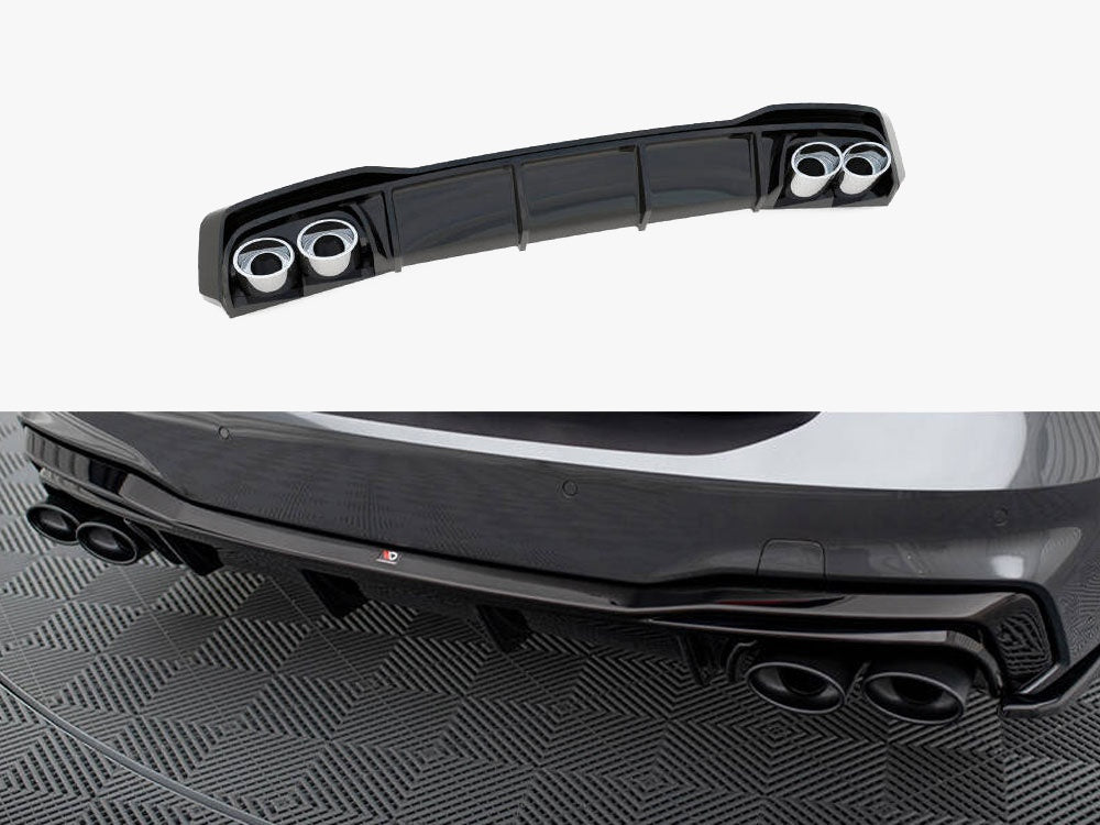 Rear Valance + Exhaust Ends Imitation compatible with Audi A7 S Line C8 / S7 C8 / C8 Facelift / S7 Facelift