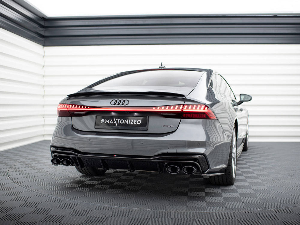 Rear Valance + Exhaust Ends Imitation compatible with Audi A7 S Line C8 / S7 C8 / C8 Facelift / S7 Facelift