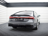 Rear Valance + Exhaust Ends Imitation compatible with Audi A7 S Line C8 / S7 C8 / C8 Facelift / S7 Facelift
