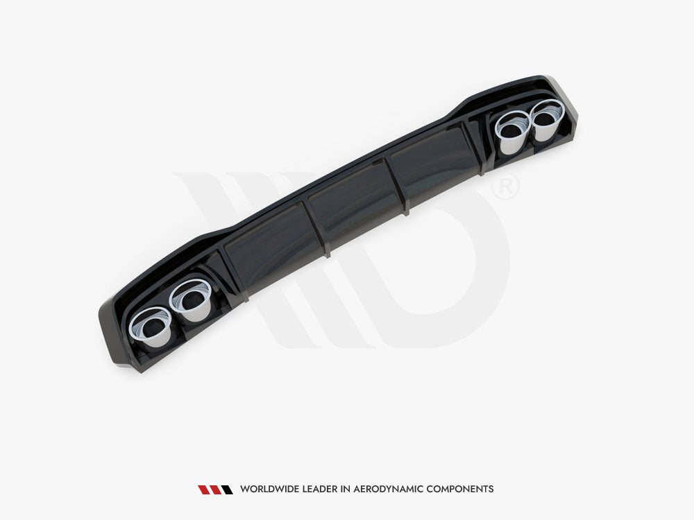 Rear Valance + Exhaust Ends Imitation compatible with Audi A7 S Line C8 / S7 C8 / C8 Facelift / S7 Facelift