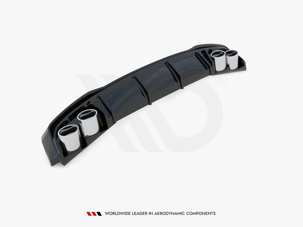 Rear Valance + Exhaust Ends Imitation compatible with Audi A7 S Line C8 / S7 C8 / C8 Facelift / S7 Facelift