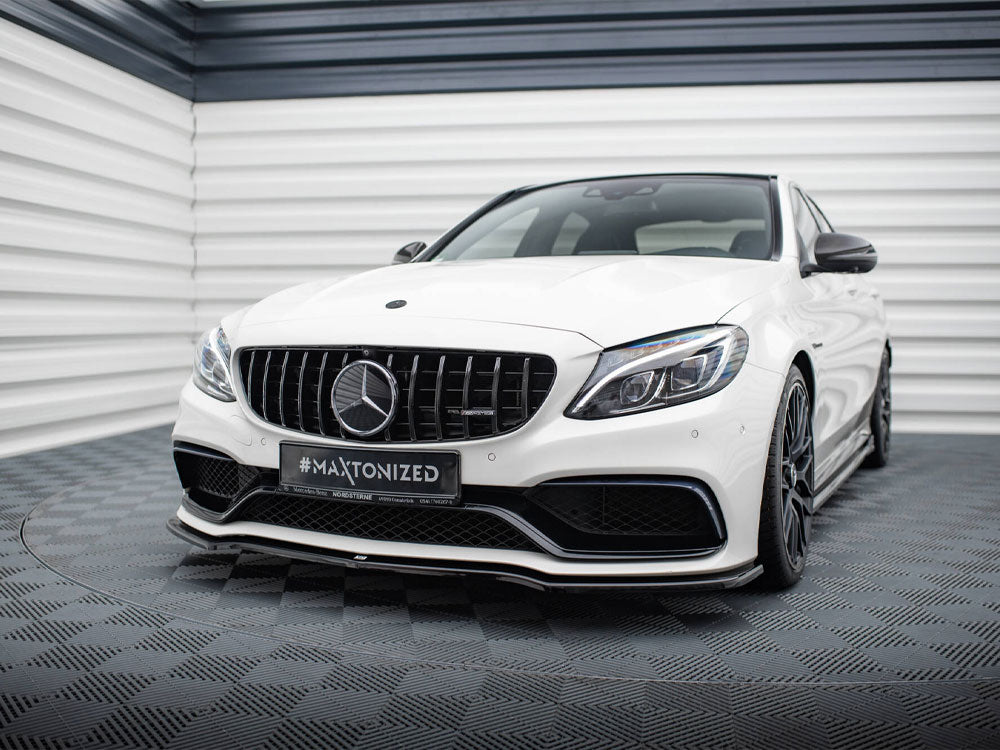 Front Splitter V.1 compatible with Mercedes-AMG C63 Sedan / Estate W205 / S205