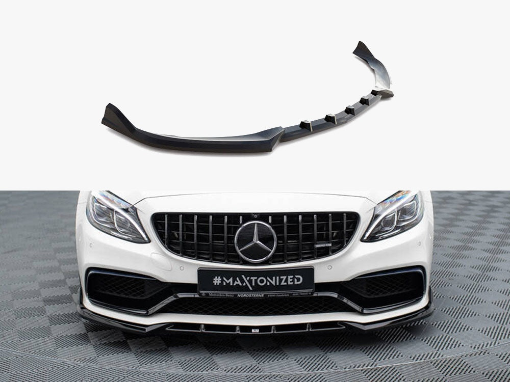 Front Splitter V.2 compatible with Mercedes-AMG C63 Sedan / Estate W205 / S205