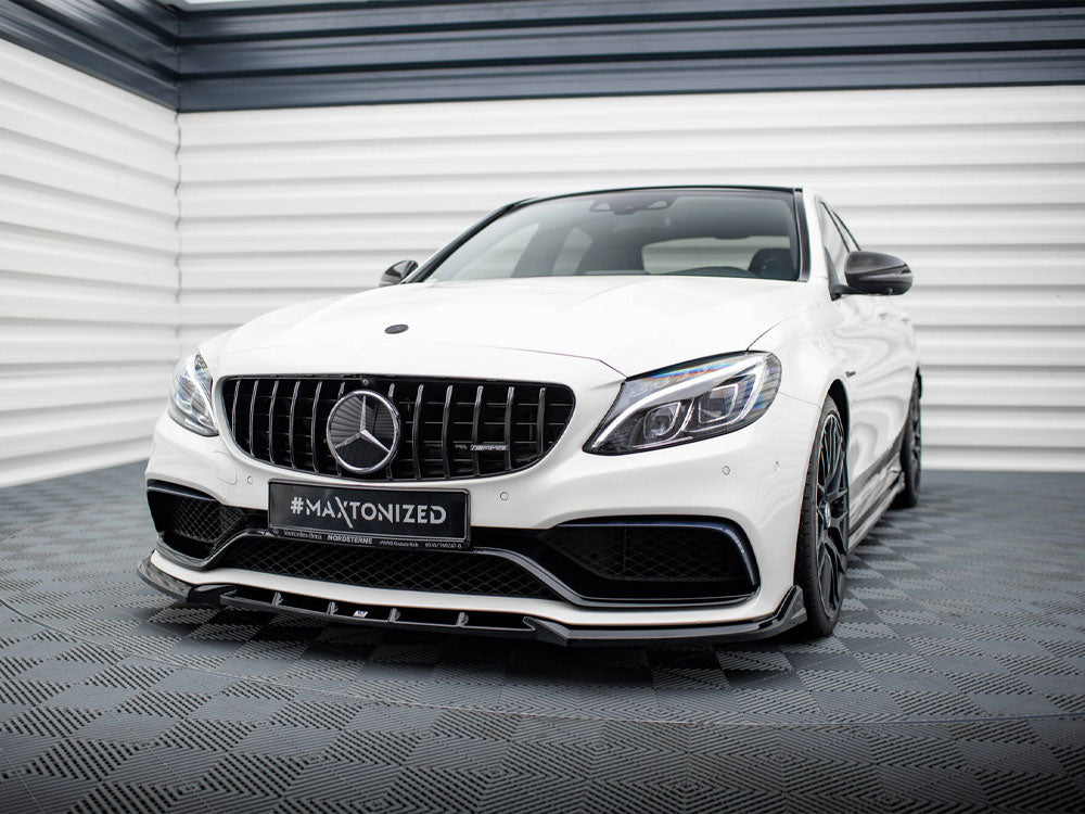 Front Splitter V.2 compatible with Mercedes-AMG C63 Sedan / Estate W205 / S205