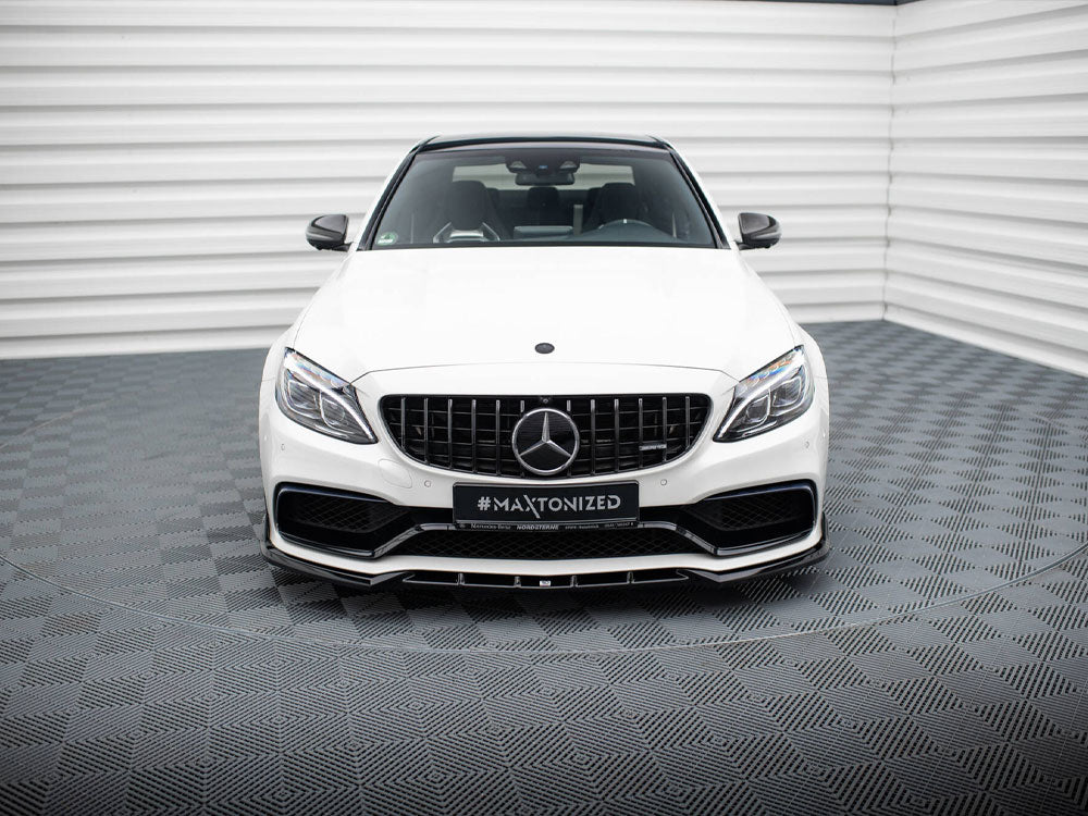 Front Splitter V.2 compatible with Mercedes-AMG C63 Sedan / Estate W205 / S205