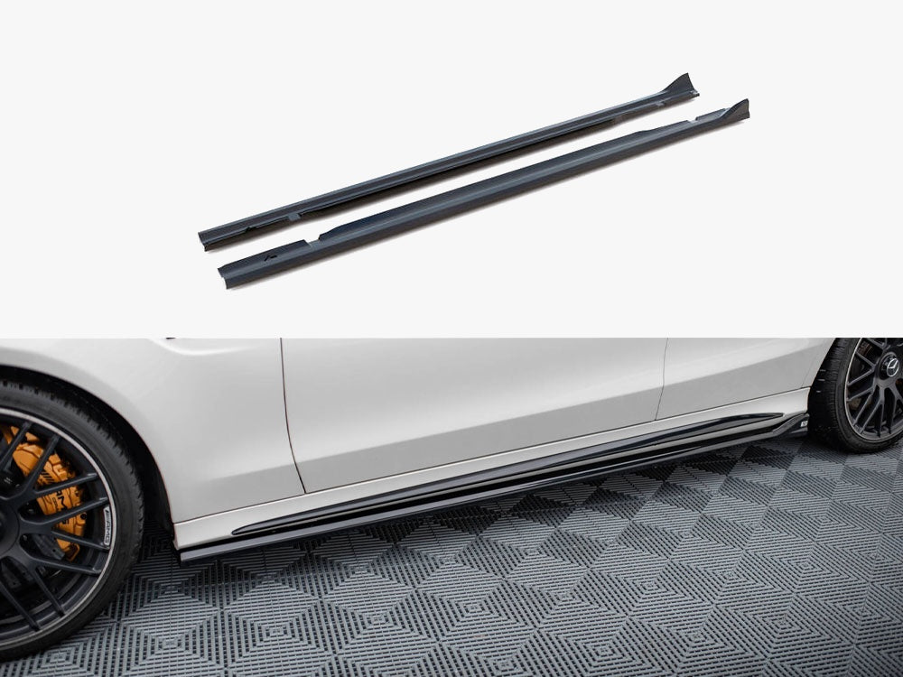 Side Skirts Diffusers V.2 compatible with Mercedes-AMG C63 Sedan / Estate W205 / S205