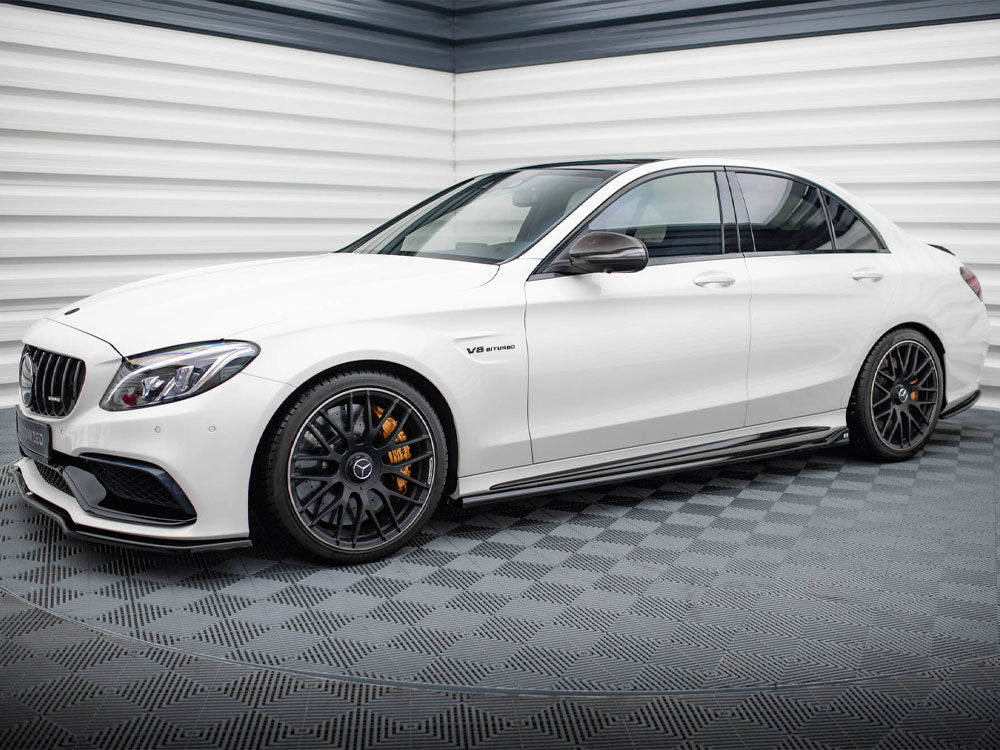 Side Skirts Diffusers V.2 compatible with Mercedes-AMG C63 Sedan / Estate W205 / S205