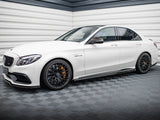 Side Skirts Diffusers V.2 compatible with Mercedes-AMG C63 Sedan / Estate W205 / S205