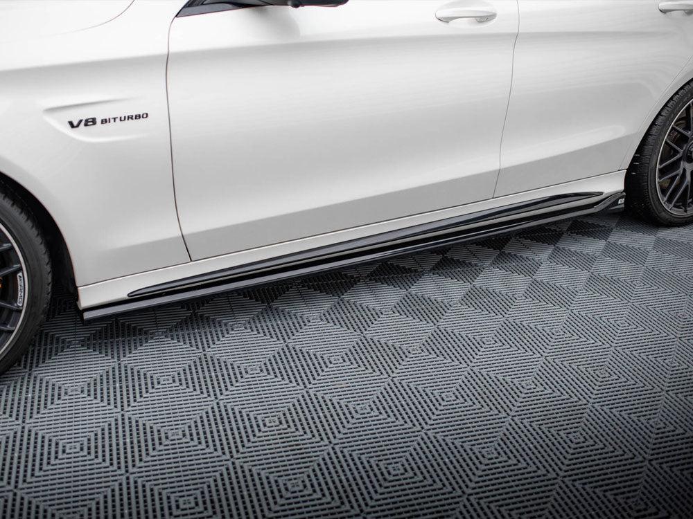 Side Skirts Diffusers V.2 compatible with Mercedes-AMG C63 Sedan / Estate W205 / S205