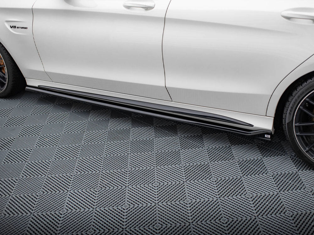 Side Skirts Diffusers V.2 compatible with Mercedes-AMG C63 Sedan / Estate W205 / S205