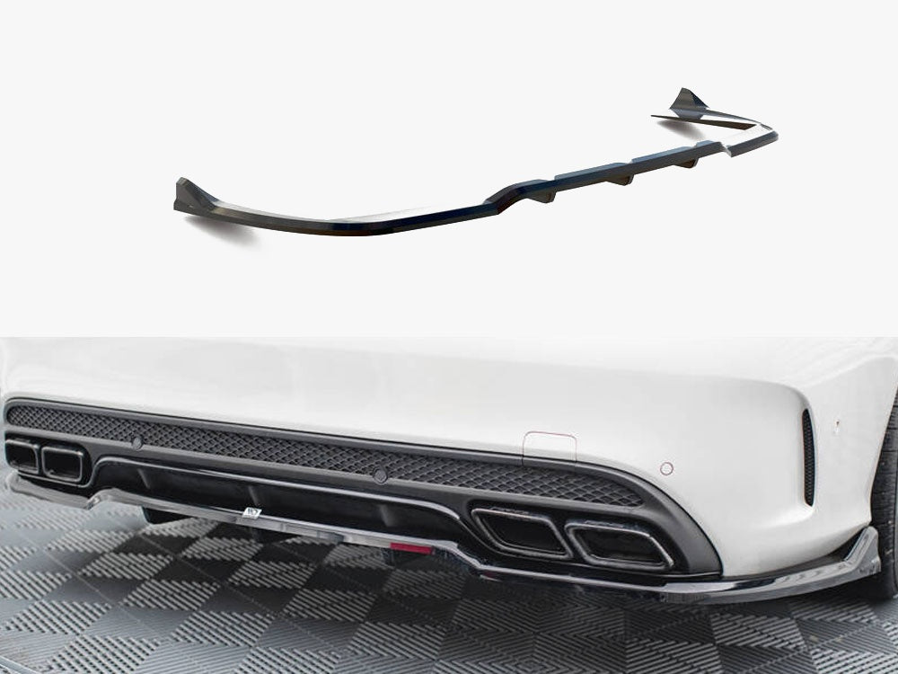 Rear Splitter (Vertical Bars) compatible with Mercedes-AMG C63 Sedan / Estate W205 / S205
