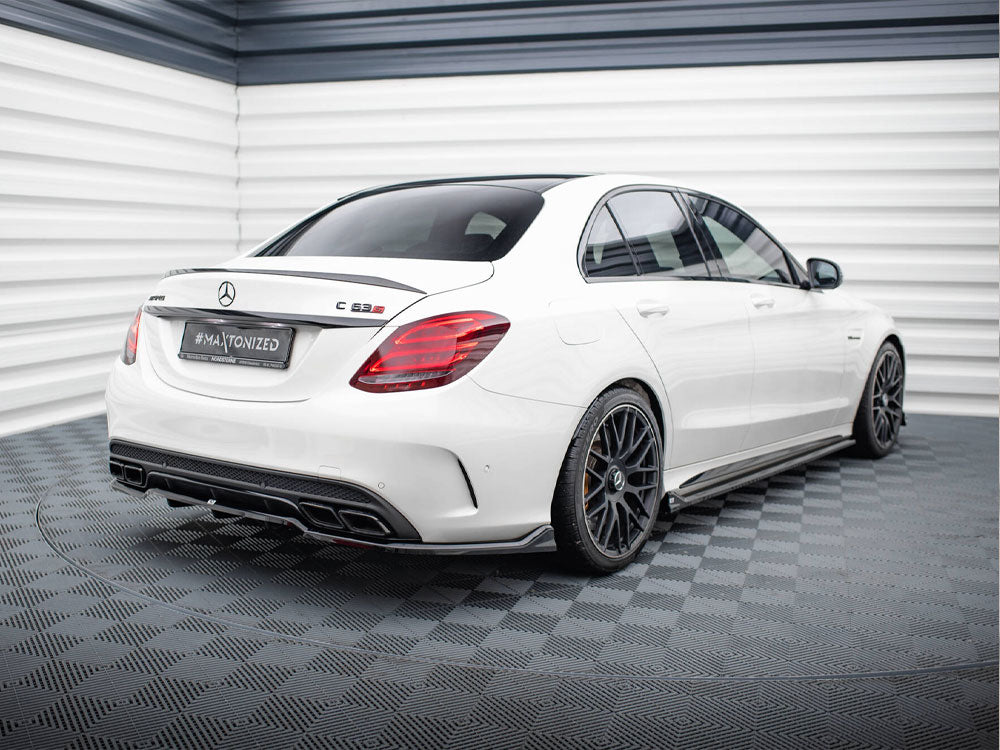 Rear Splitter (Vertical Bars) compatible with Mercedes-AMG C63 Sedan / Estate W205 / S205