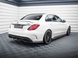 Rear Splitter (Vertical Bars) compatible with Mercedes-AMG C63 Sedan / Estate W205 / S205