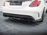 Rear Splitter (Vertical Bars) compatible with Mercedes-AMG C63 Sedan / Estate W205 / S205