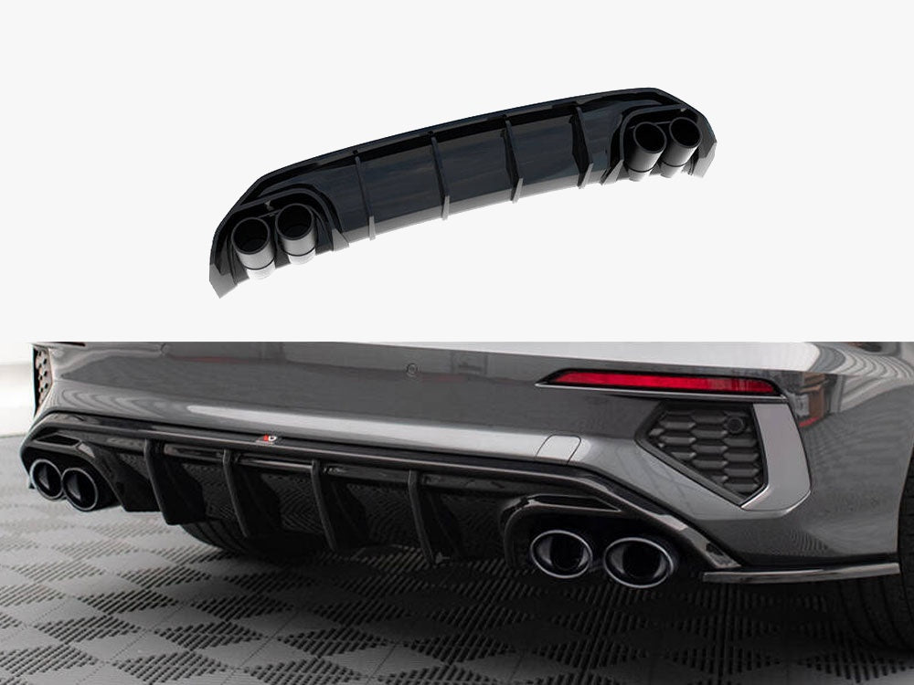 Rear Valance + Exhaust Ends Imitation compatible with Audi A3 S Line Sedan 8Y