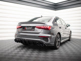 Rear Valance + Exhaust Ends Imitation compatible with Audi A3 S Line Sedan 8Y