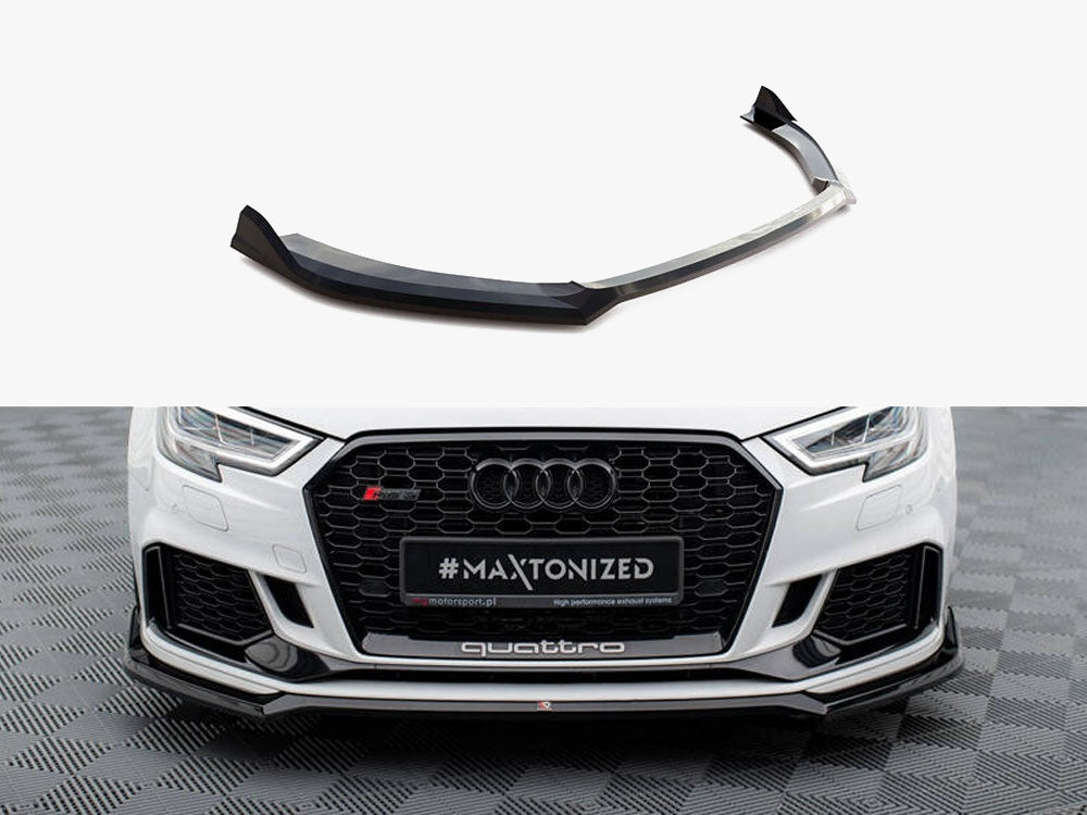 Front Splitter V.4 compatible with Audi RS 3 Sedan 8V Facelift