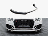 Front Splitter V.4 compatible with Audi RS 3 Sedan 8V Facelift