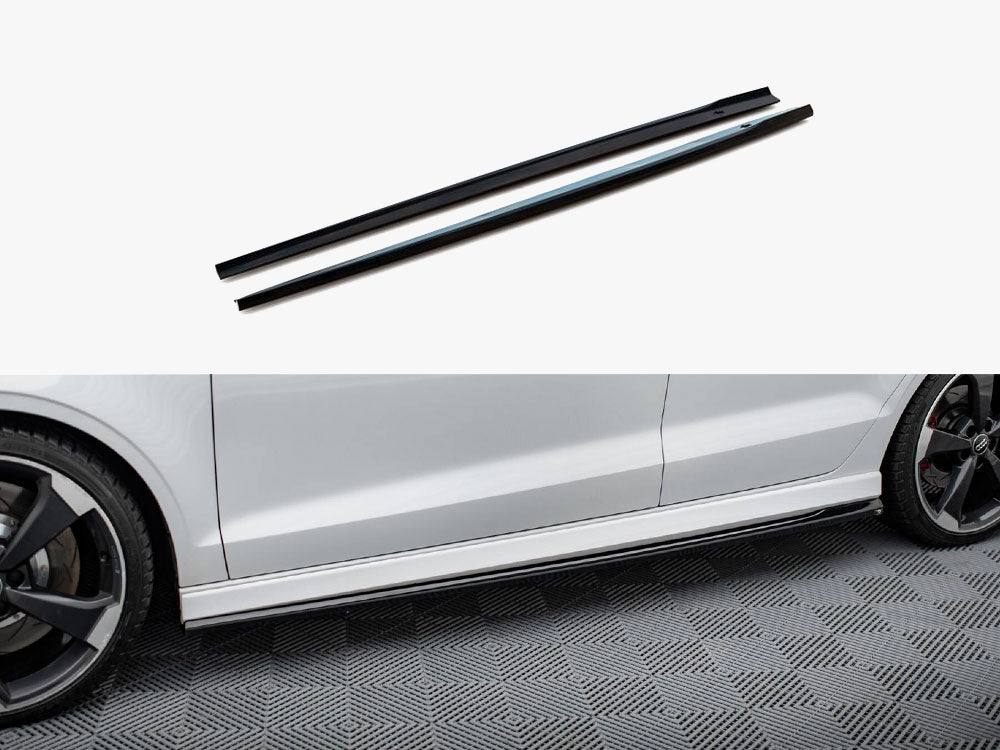 Side Skirts Diffusers V.2 compatible with Audi RS 3 Sedan 8V Facelift