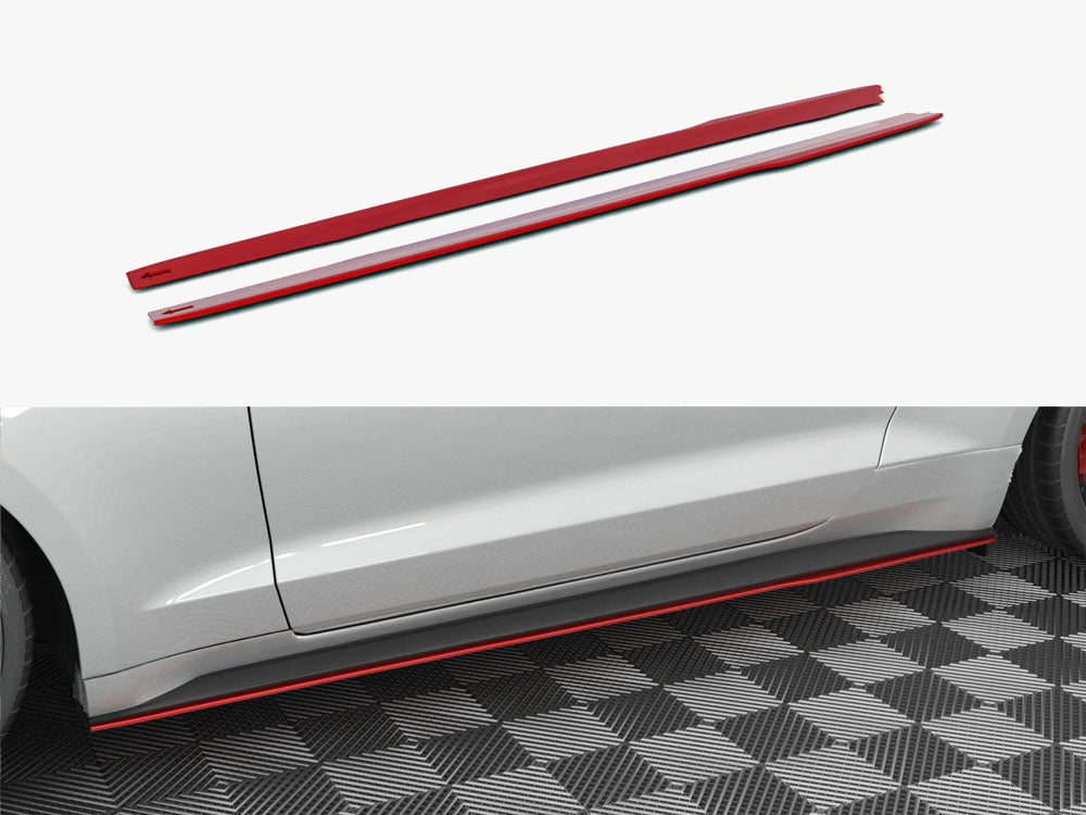 Side Skirts Diffusers V.2 compatible with Ford Mustang Mk6 Facelift