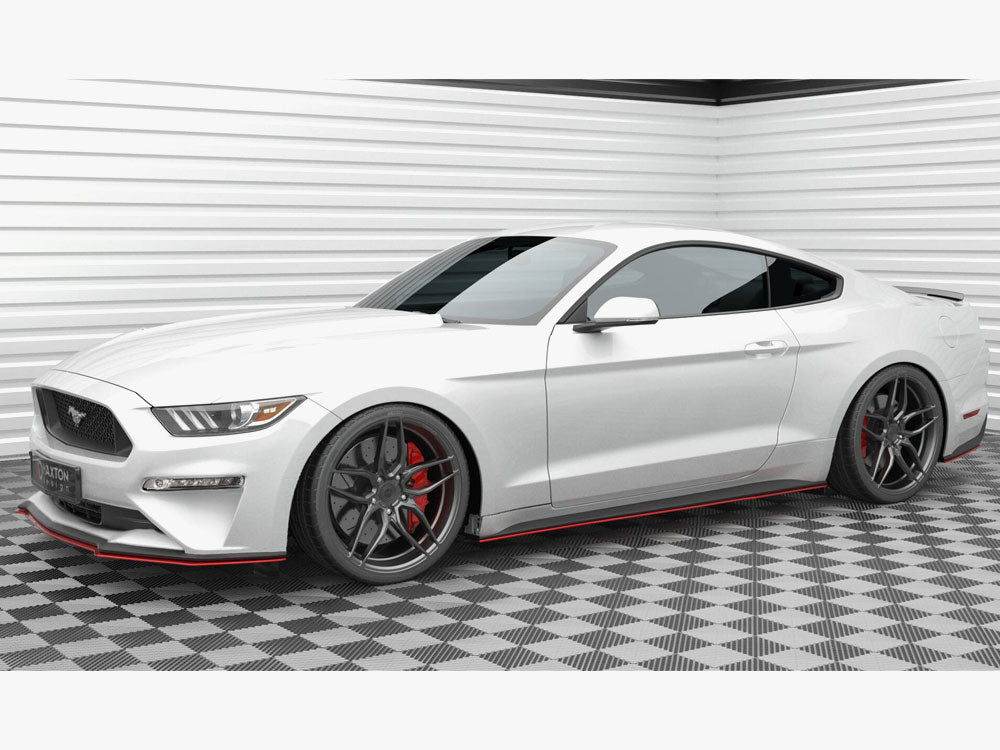 Side Skirts Diffusers V.2 compatible with Ford Mustang Mk6 Facelift