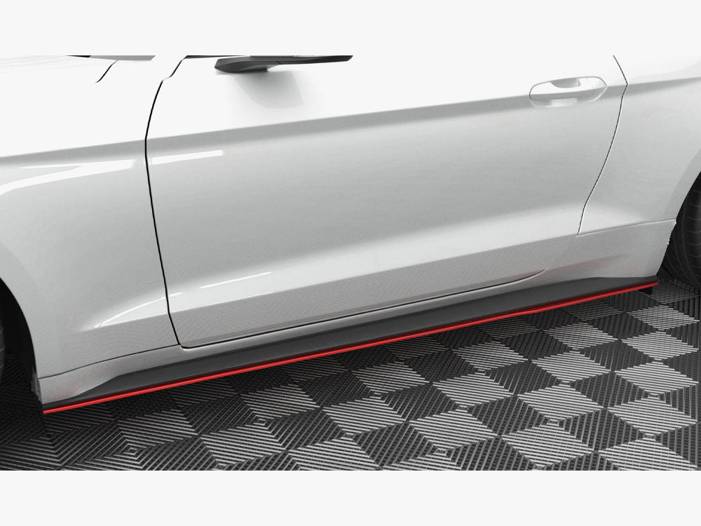 Side Skirts Diffusers V.2 compatible with Ford Mustang Mk6 Facelift