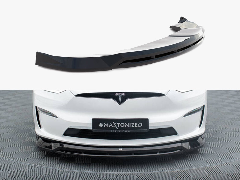 Front Splitter V.1 compatible with Tesla Model X Mk1 Facelift