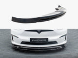 Front Splitter V.1 compatible with Tesla Model X Mk1 Facelift