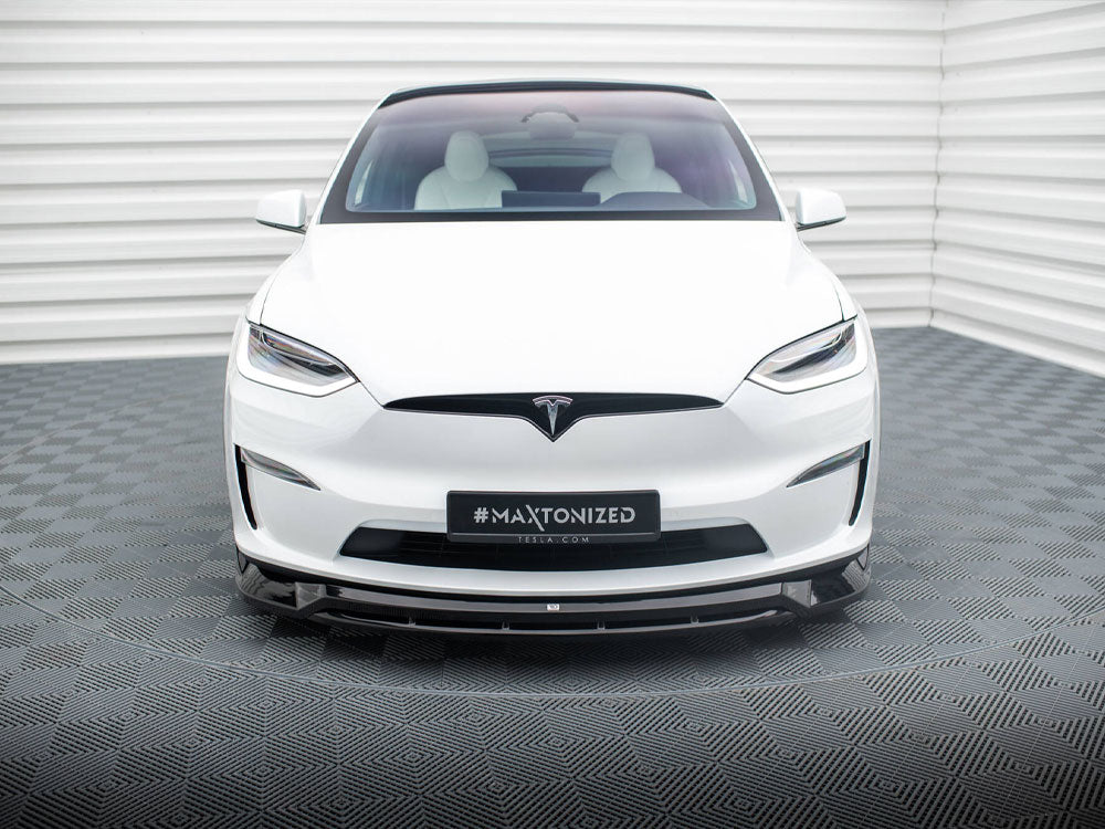Front Splitter V.1 compatible with Tesla Model X Mk1 Facelift