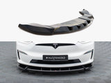 Front Splitter V.2 compatible with Tesla Model X Mk1 Facelift