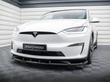 Front Splitter V.2 compatible with Tesla Model X Mk1 Facelift