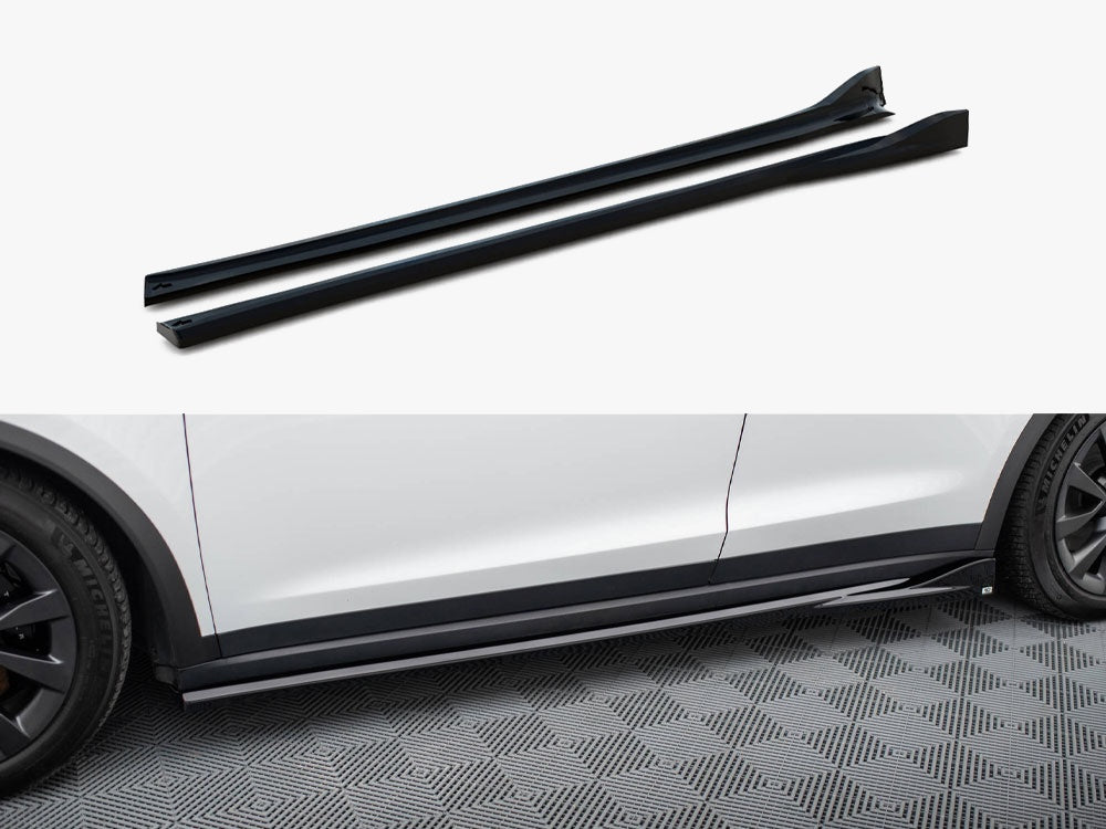 Side Skirts Diffusers compatible with Tesla Model X Mk1 Facelift