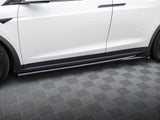 Side Skirts Diffusers compatible with Tesla Model X Mk1 Facelift
