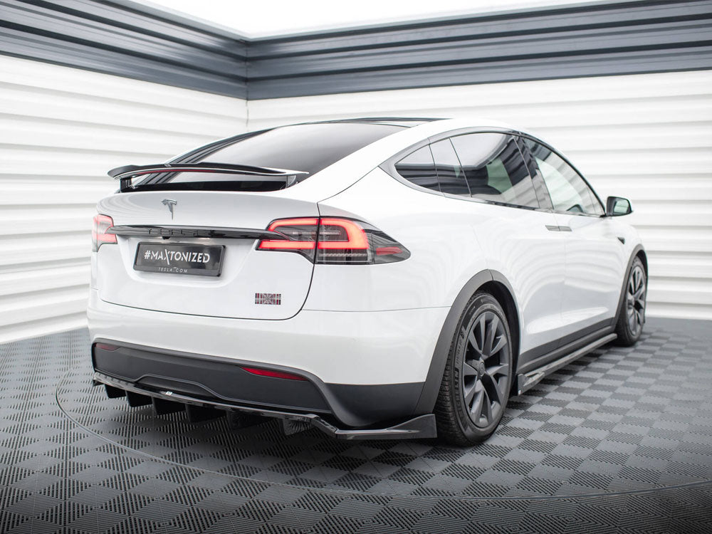 Rear Splitter (Vertical Bars) compatible with Tesla Model X Mk1 Facelift