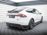 Rear Splitter (Vertical Bars) compatible with Tesla Model X Mk1 Facelift